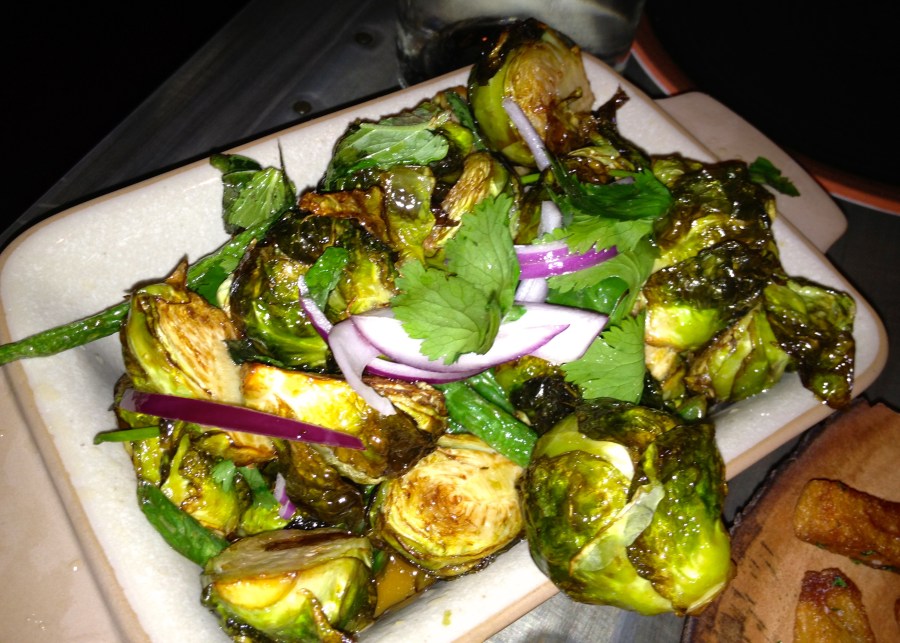 Brussels sprouts. We liked the green beans in the dish too.