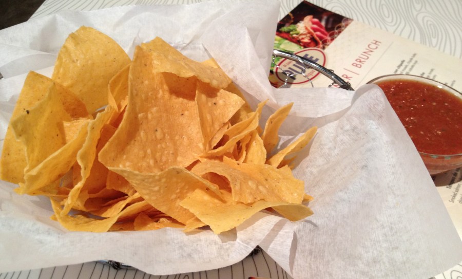 Warm and slightly-salty chips.