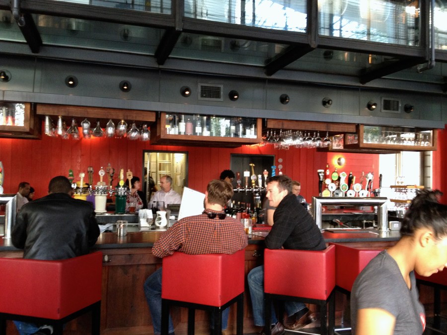 Check out all of those taps behind the bar.