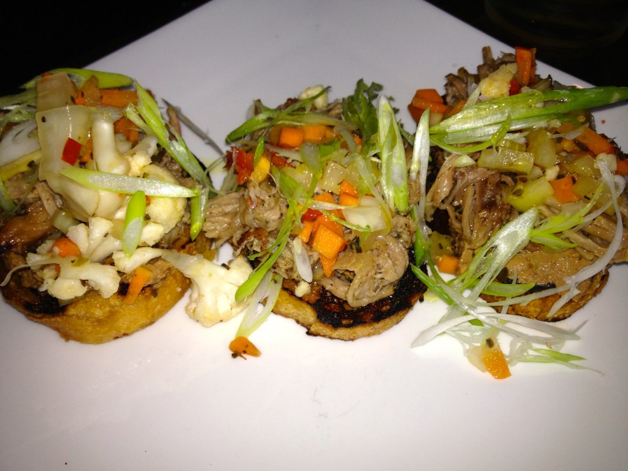 Chicken liver with braised pork?  Why not?