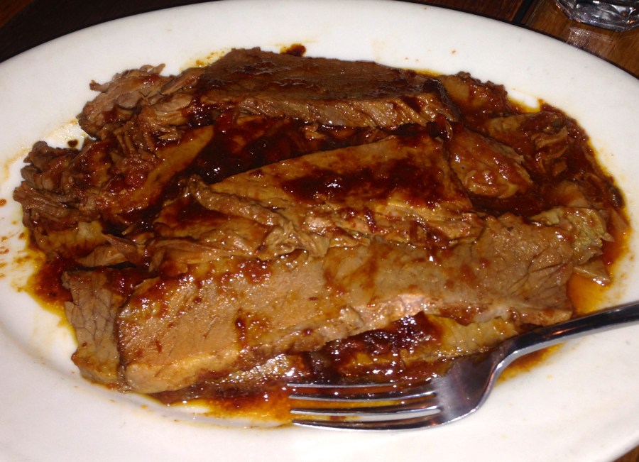 Beef brisket--melt in your mouth moist.